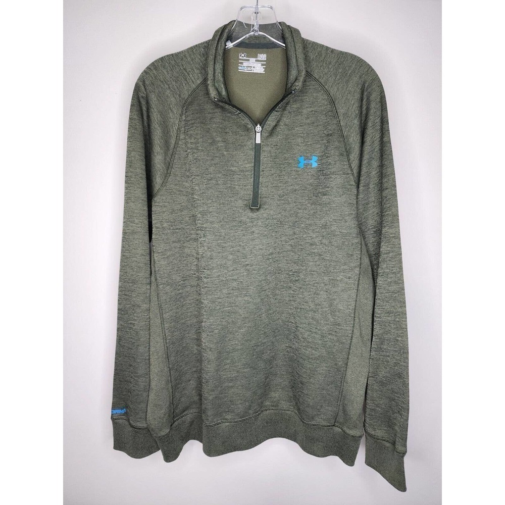 Under Armour Storm1 Long Sleeve Golf Quarter Zip Men's L Loose Green Cold Gear